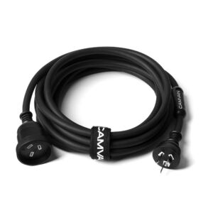 CAMVAN Rubber Extension Lead5m Stinger10amp Black 0006 5 M 1