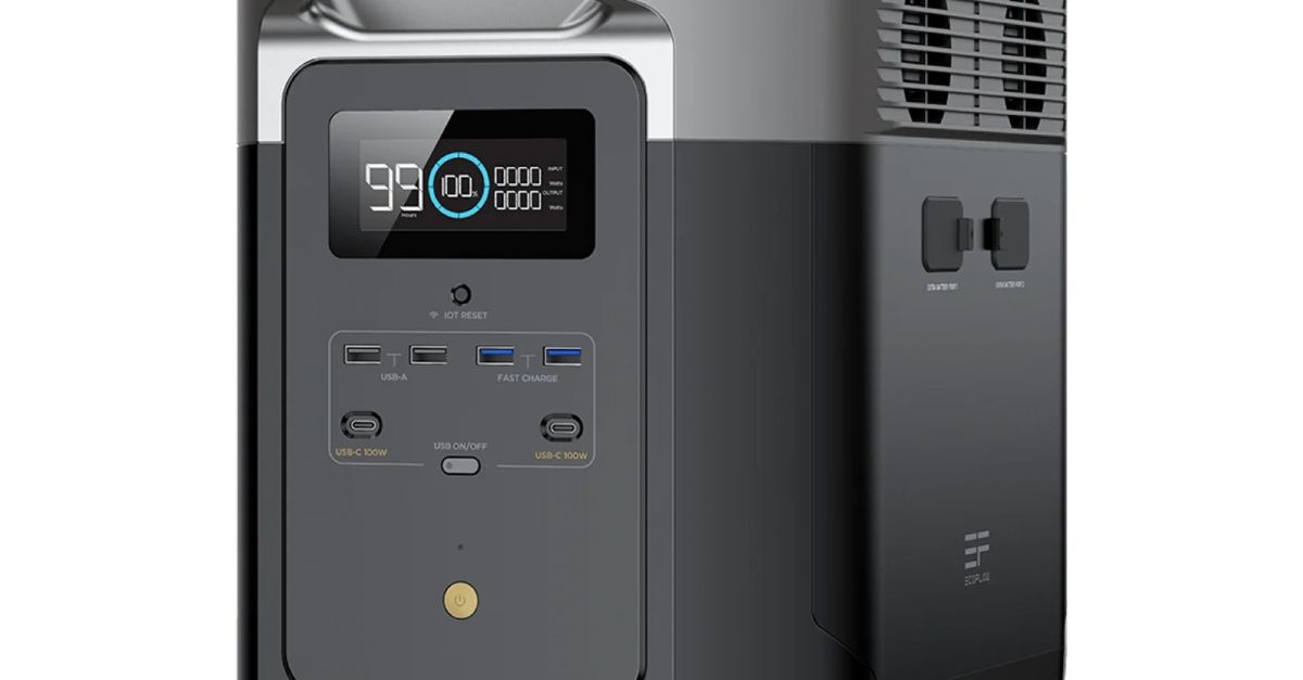 EcoFlow DELTA Max 1600WH Power Station with Max 2800W AC output 
