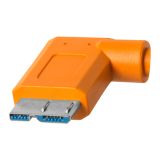 Cuc33 R15 Org Tether Pro Usb C To 3 0 Micro B Right Angle 15 Org Rt Angle Tip
