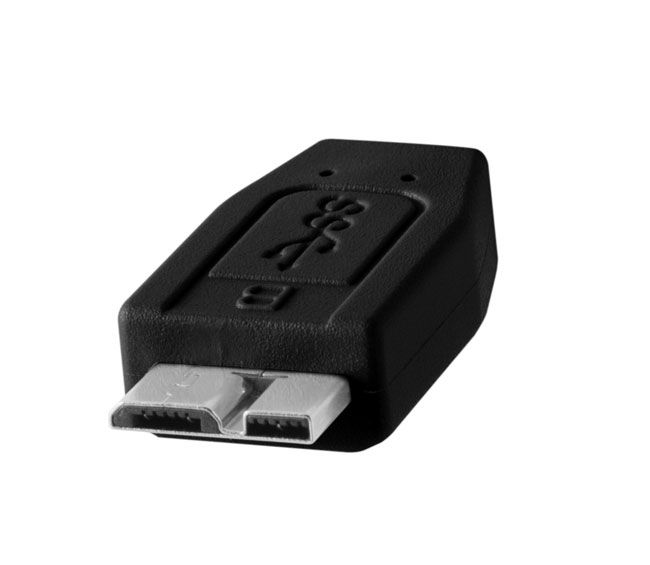 Cuc3315 Blk Tether Pro Usb C To 3 0 Micro B 15 Blk Micro B Angle